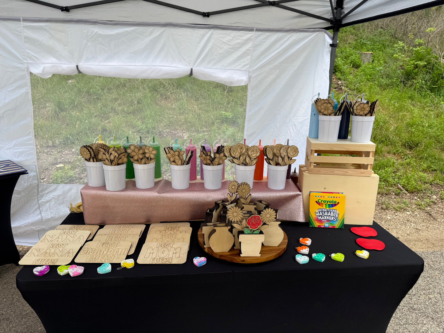 Wooden Flower Pop-Up at Treno’s Pizzeria & Taproom