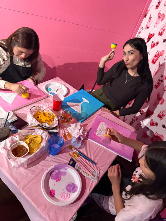 Selena's Birthday Paint and Sip Night at Pinky’s