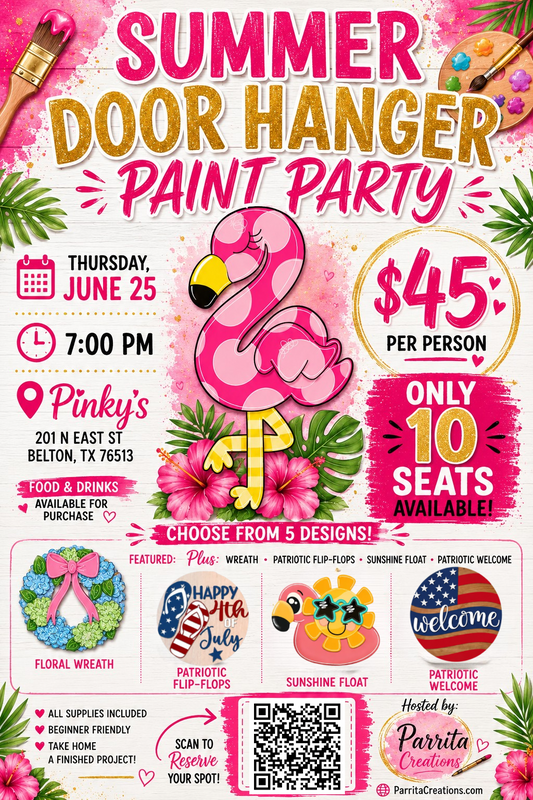Summer Door Hanger Paint Party