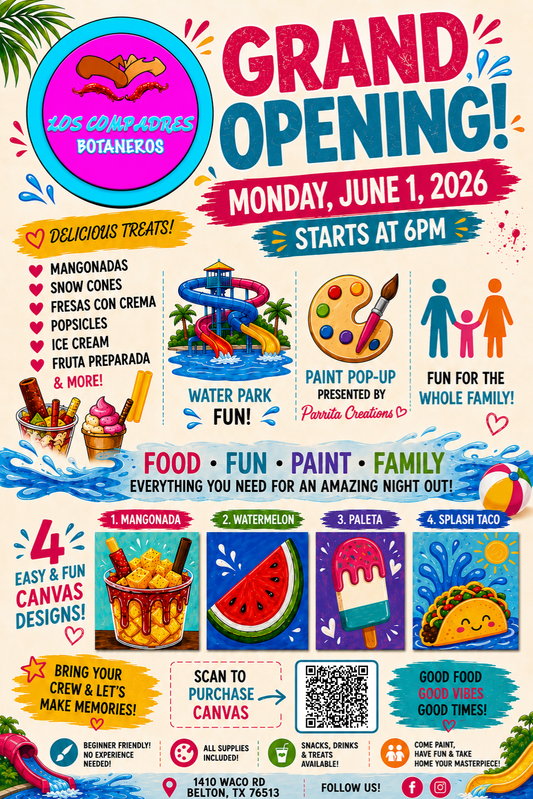 Los Compadres Botaneros Grand Opening + Paint Pop-Up
Presented by Parrita Creations