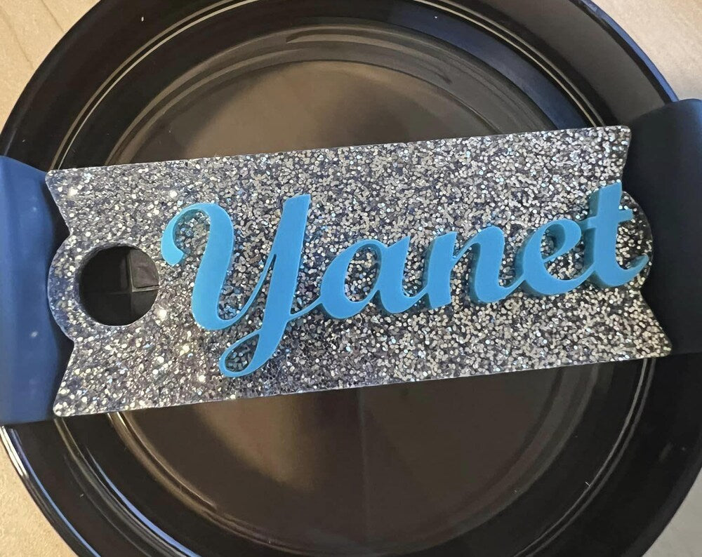 Custom Tumbler Name Topper/Plate 40oz