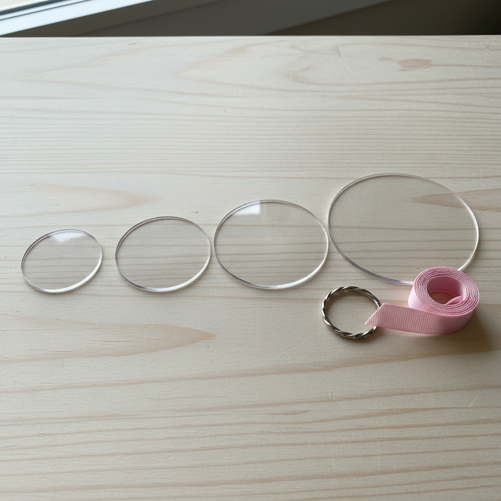 Round Clear Acrylic Blank