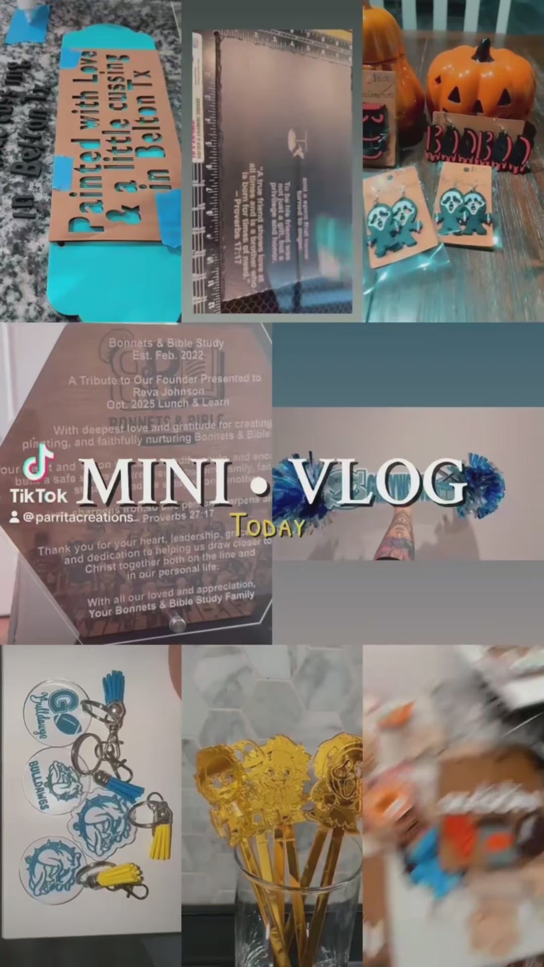 Load video: montage of creating handmade products